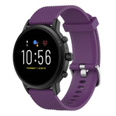 22mm Texture Silicone Wrist Strap Watch Band for Fossil Gen 5 Carlyle, Gen 5 Julianna, Gen 5 Garrett, Gen 5 Carlyle HR